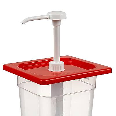Kare Kilitli Pompalı Sos Dispenseri 2,5 Litre GN 1/6 - 2