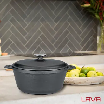 Lava Yuvarlak Döküm Tencere - 7
