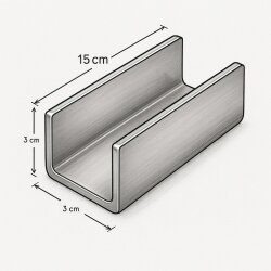 Paslanmaz U Şeklinde Kruvasan Pişirme Kalıbı 3x3x15 cm - 3