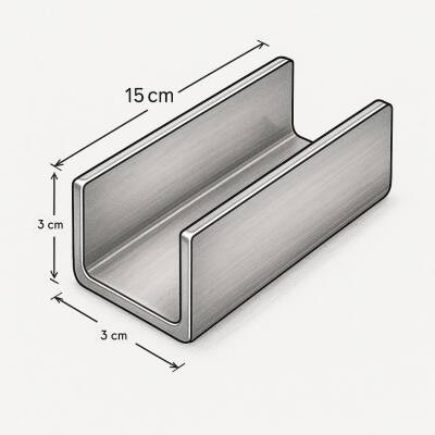 Paslanmaz U Şeklinde Kruvasan Pişirme Kalıbı 3x3x15 cm - 3