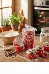Muffin Kek Kapsülü Kırmızı Puantiyeli - 2