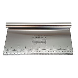 Ölçülü Paslanmaz Çelik Hamur Kazıyıcı ve Kesici 25×12,5 cm 