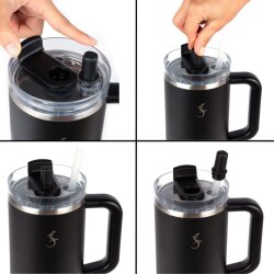 Lurch Big Cup 1.2 L Paslanmaz Çelik Termos Uzatılabilir Pipetli Çift Cidarlı Sızdırmaz - 10