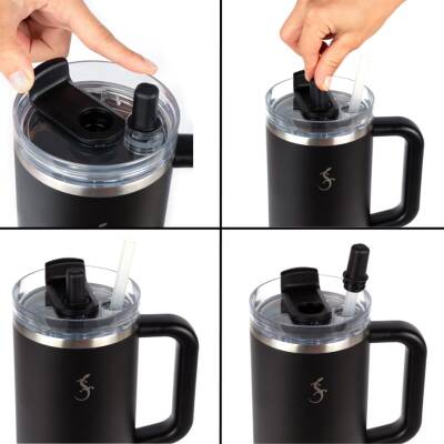 Lurch Big Cup 1.2 L Paslanmaz Çelik Termos Uzatılabilir Pipetli Çift Cidarlı Sızdırmaz - 10