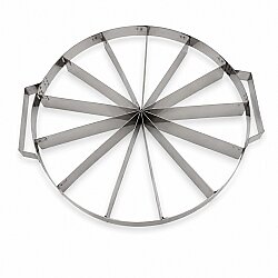 Paslanmaz Çelik Pasta Dilimleme Aparatı 28 cm 13 Dilim - 2