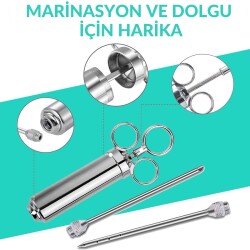 Paslanmaz Sos Marmalet Marinasyon Şırıngası - 2