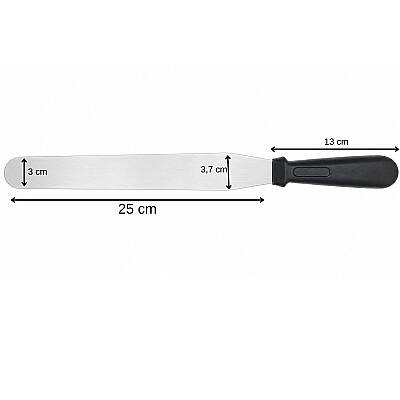 Pasta Paleti 304 Krom Düz Oval Uçlu Esnek 25 cm - 2