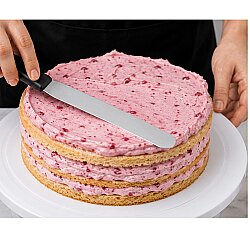 Pasta Paleti 304 Krom Esnek Düz Oval Uçlu 20 cm - 3