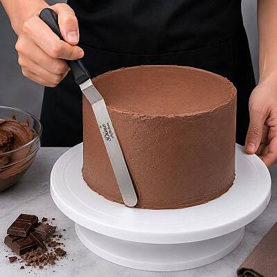 Pasta Paleti Paslanmaz Çelik Esnek Mini Kıvrık Oval Uçlu 12 cm - 3