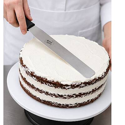 Pasta Paleti Paslanmaz Çelik Düz Küt Uçlu 35 cm - 3
