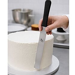Pasta Paleti Paslanmaz Çelik Düz Oval Uçlu 30 cm - 3