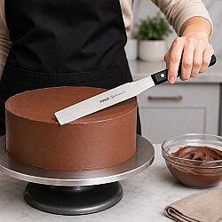 Pasta Paleti Paslanmaz Çelik Düz Küt Uçlu 35 cm - 3