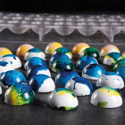 Pavoni Polikarbon Pralin Çikolata Kalıbı Yarım Küre PC5018 - 1