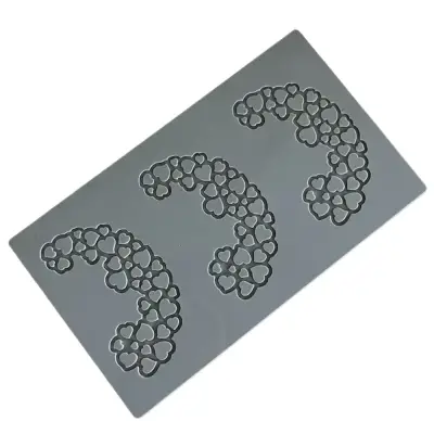 Pavoni Silikon Tuil ve Dekor Kalıbı PR007 Hearts 1 Kalp - 2