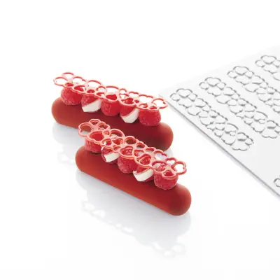 Pavoni Silikon Tuil ve Dekor Kalıbı PR009 Hearts 3 Kalp - 1