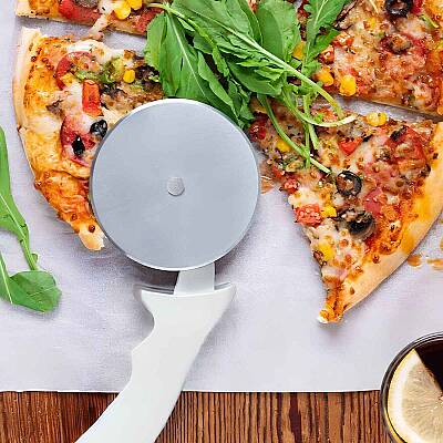 Paslanmaz Çelik Pizza Kesici Rulet 23 cm - 3