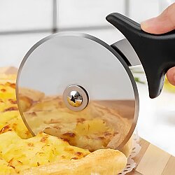 Paslanmaz Çelik Pizza Kesici Rulet 23 cm - 4