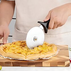 Paslanmaz Çelik Pizza Kesici Rulet 23 cm - 2