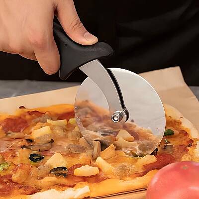 Paslanmaz Çelik Pizza Kesici Rulet 23 cm - 3