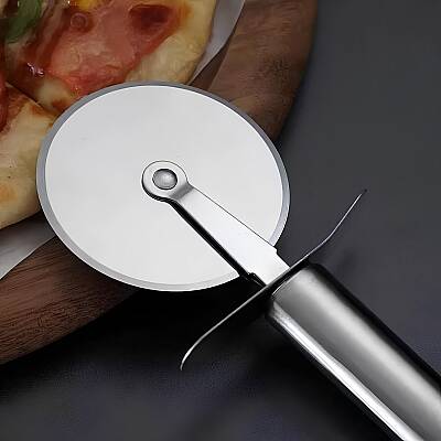 Profesyonel Paslanmaz Çelik Pizza Ruleti 22 cm - 3