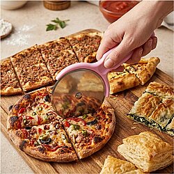 Pizza Kesici Rulet 22 cm Paslanmaz Çelik - 4