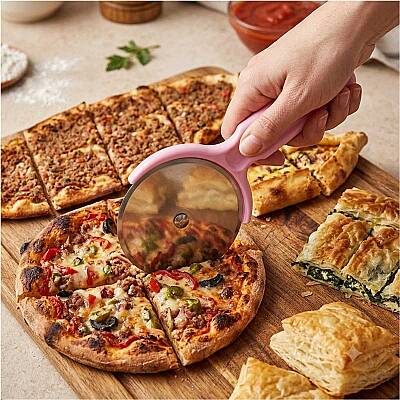 Pizza Kesici Rulet 22 cm Paslanmaz Çelik - 4