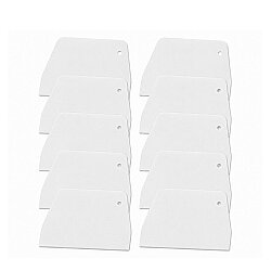 Plastik Dikdörtgen Hamur Kazıyıcı 10'lu Set Beyaz 15,5x10,5 cm - 2