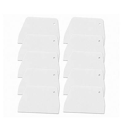 Plastik Dikdörtgen Hamur Kazıyıcı 10'lu Set Beyaz 15,5x10,5 cm - 2