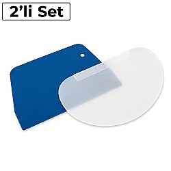 Dinc Kitchen Plastik Hamur Kazıyıcı 2'li Küçük Set - DincKitchen