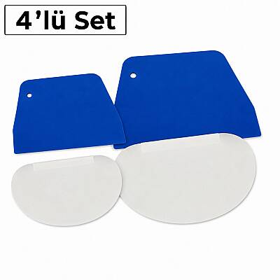 Plastik Hamur Kazıyıcı 4'lü Karma Set - 1