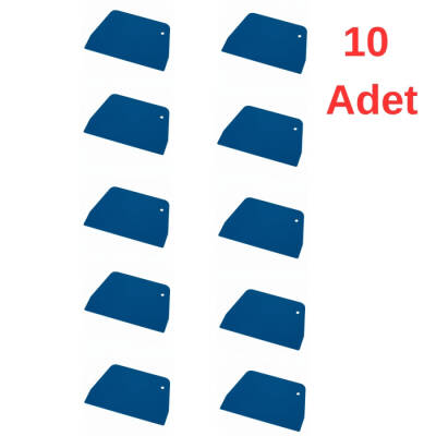 Plastik Hamur Kazıyıcı Dikdörtgen Mavi Büyük 10 adet - 1