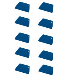 Plastik Hamur Kazıyıcı Dikdörtgen Mavi Büyük 10 adet - 2