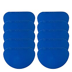 Dinc Kitchen Plastik Oval Hamur Kazıyıcı 10'lu Set Mavi 19x12,5 cm - 2