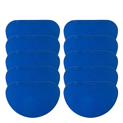 Dinc Kitchen Plastik Oval Hamur Kazıyıcı 10'lu Set Mavi 19x12,5 cm - 2