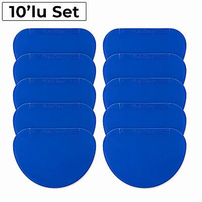 Dinc Kitchen Plastik Oval Hamur Kazıyıcı 10'lu Set Mavi 19x12,5 cm - 1