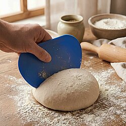Dinc Kitchen Plastik Oval Hamur Kazıyıcı 10'lu Set Mavi 15,5*10 cm - 4