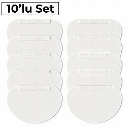 Dinc Kitchen Plastik Oval Hamur Kazıyıcı 10'lu Set Beyaz 15,5*10 cm - DİNC KİTCHEN