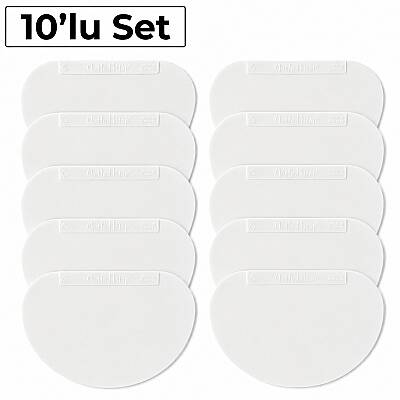Plastik Oval Hamur Kazıyıcı 10'lu Set Beyaz 15,5*10 cm - 1