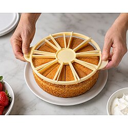 Çift Taraflı Plastik Pasta Dilimleme Aparatı 26 cm 8/12 Dilim - 3