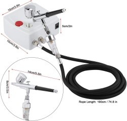 Profesyonel Portatif Airbrush ve Kompresör Seti - 3