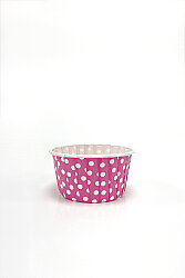 Roll-up Muffin Kek Kapsülü Pembe Puantiyeli Büyük Boy - 2