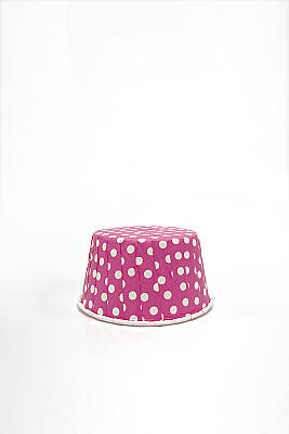 Roll-up Muffin Kek Kapsülü Pembe Puantiyeli Büyük Boy - 3
