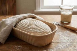 Professional Round Bio-Composite Bread Proofing Basket (Olive Stone) - 5