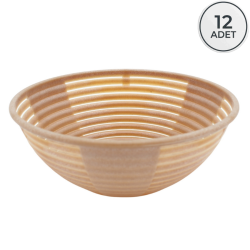 Round Bio-Composite Bread Proofing Basket Set - 12 Piece Pack - 2
