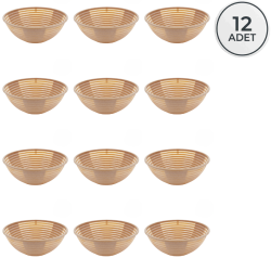 Round Bio-Composite Bread Proofing Basket Set - 12 Piece Pack - 1