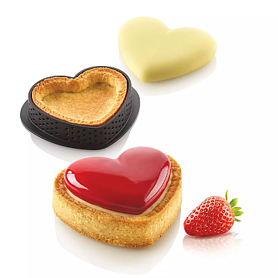 Silikomart Delikli Tart Kalıbı Kit Tarte Ring Amore - 1