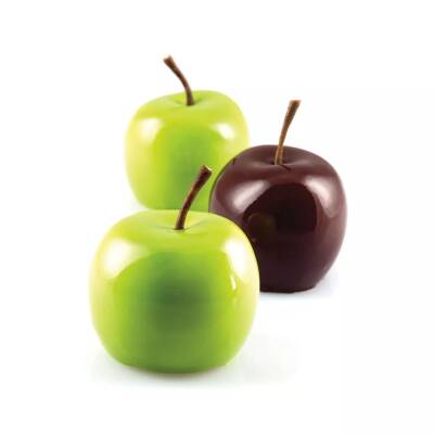 Silikomart Silikon Pasta & Kek Kalıbı Mela, ciliegia ve pesca 115 3D Elma - 1