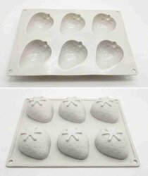 Silikon Pasta ve Kek Kalıbı - 3D Çilek - NOVA SİLİKON