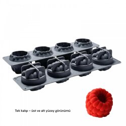 Silikon Pasta ve Kek Kalıbı - 3D Frambuaz Large - CESİL