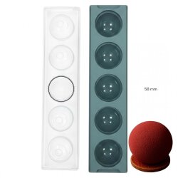 Silikon Pasta ve Kek Kalıbı - 3D Küre 58 mm - CESİL